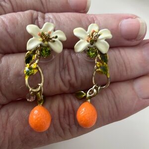 Les Nereides pierced earrings. 1 1/2” long